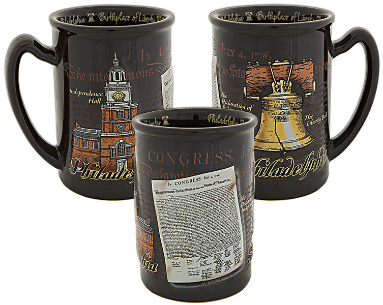 Coffee Mug BROWN Raised Philadelphia Independence