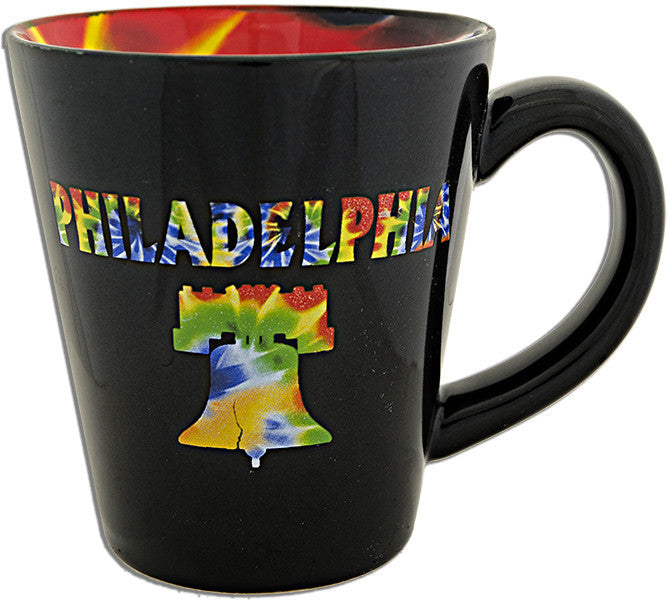 Coffee Mug Black Tapered Philadelphia Tie Dye