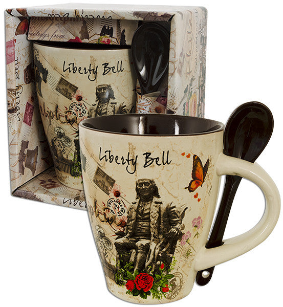 Bistro Mug Boxed with Spoon Philadelphia Retro
