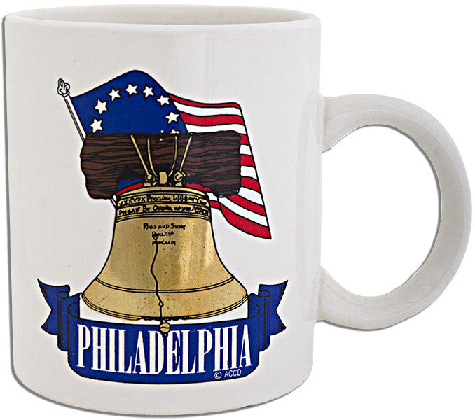 Coffee Mug White Flag Bell Philadelphia
