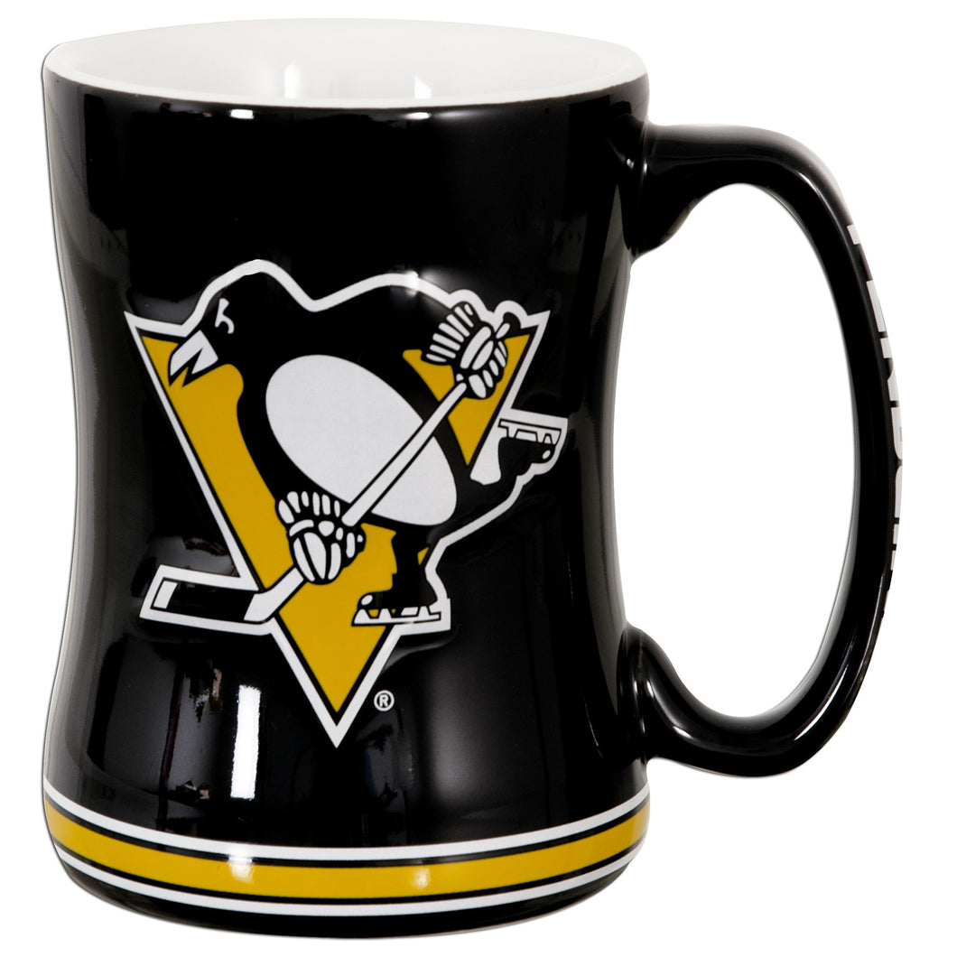 Coffee Mug 15 oz Relief Penguins
