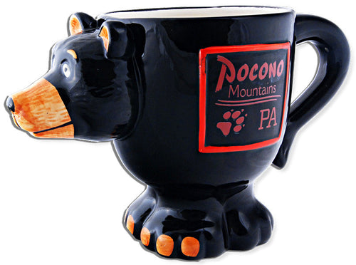 Coffee Mug Black Bear Shape Pocono Mountains