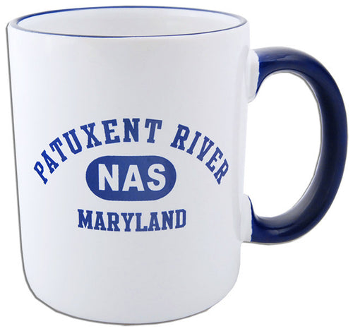 Coffee Mug White Cobalt Patuxent River NAS