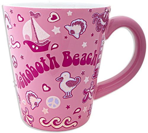 Coffee Mug PINK Rhinestone Rehoboth Beach