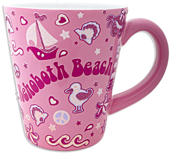 Coffee Mug PINK Rhinestone Rehoboth Beach