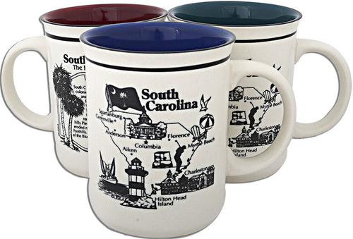 Coffee Mug Etched History South Carolina