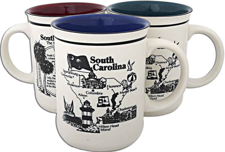 Coffee Mug Etched History South Carolina