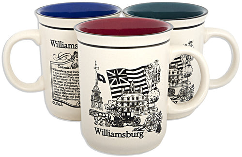 Coffee Mug Etched Williamsburg History