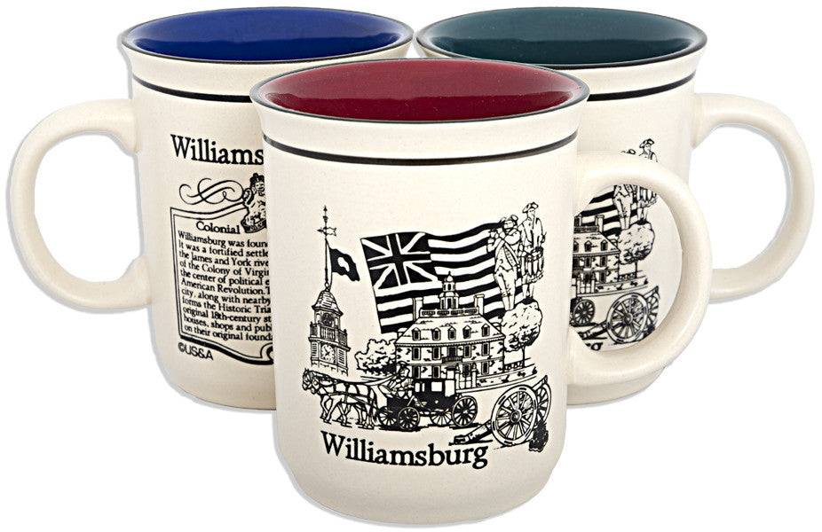 Coffee Mug Etched Williamsburg History
