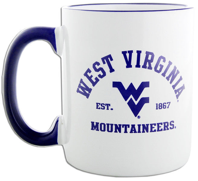 Coffee Mug White Cobalt West Va University