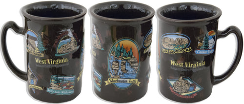 Coffee Mug Raised Brown West Virginia Highlands