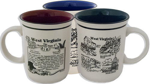 Coffee Mug Etched West Virginia History