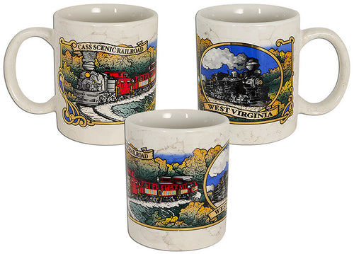 Coffee Mug Marble West VA Cass Railroad