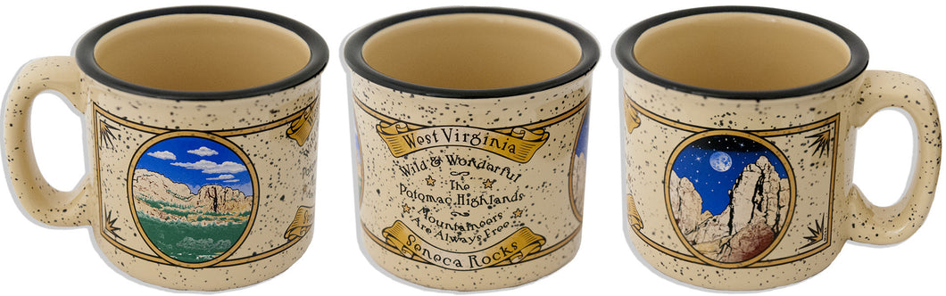 Campfire Mug Tan Seneca Rocks WV