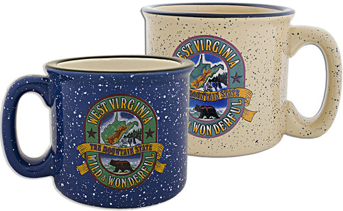 Campfire Mug BlueSand Mix West Virginia Label
