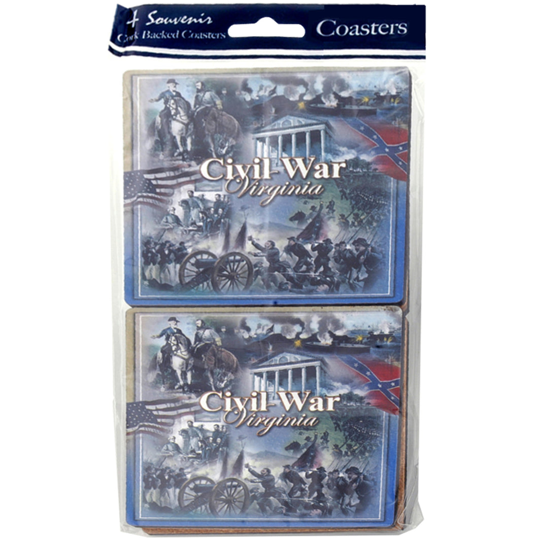 Coaster Set of 4 Virginia The Civil War