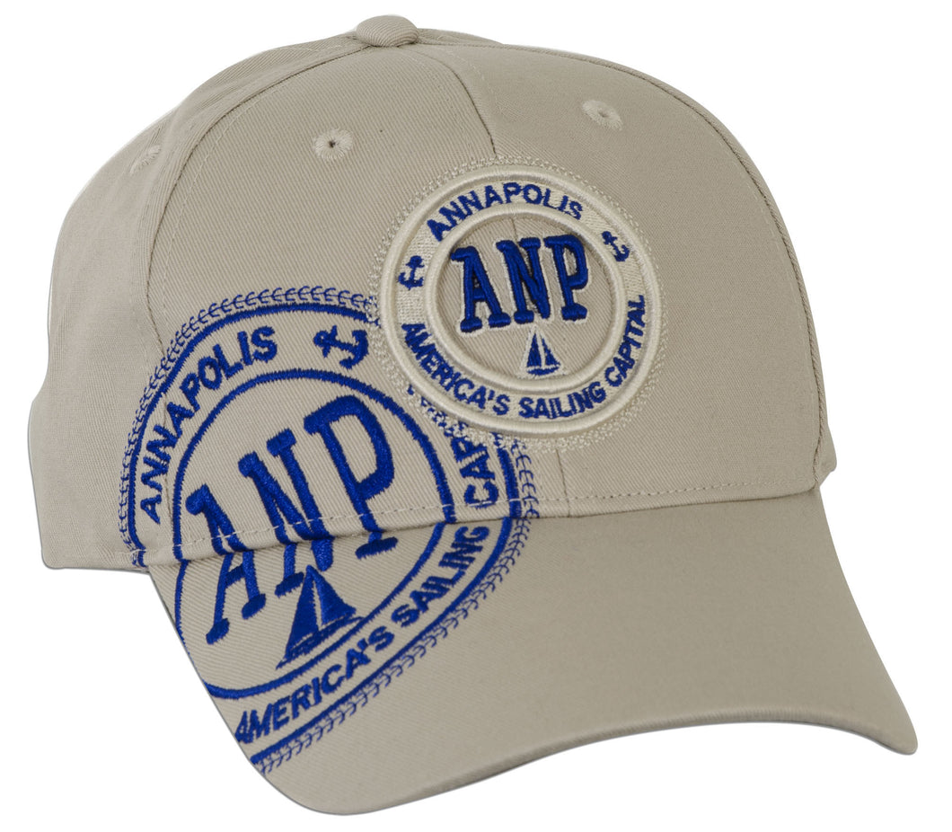 CPAM03 Robin Ruth Cap - Annapolis ANP Stamp - KHAKI with Royal