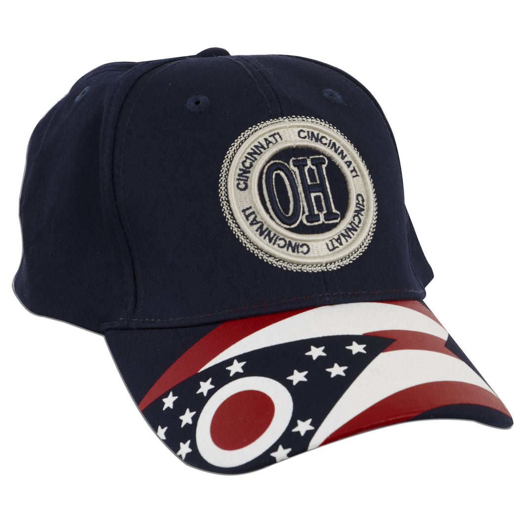 CPCC12 Cap - Cincinnati OH Stamp with Ohio Flag NAVY