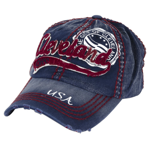 CPCL02 Cap - Cleveland Script Navy/Red
