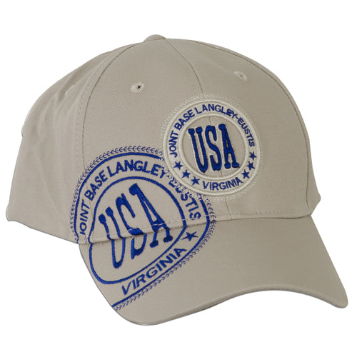 CPLG02 Cap / Langley-Eustis USA Stamp - KHAKI w/ Royal