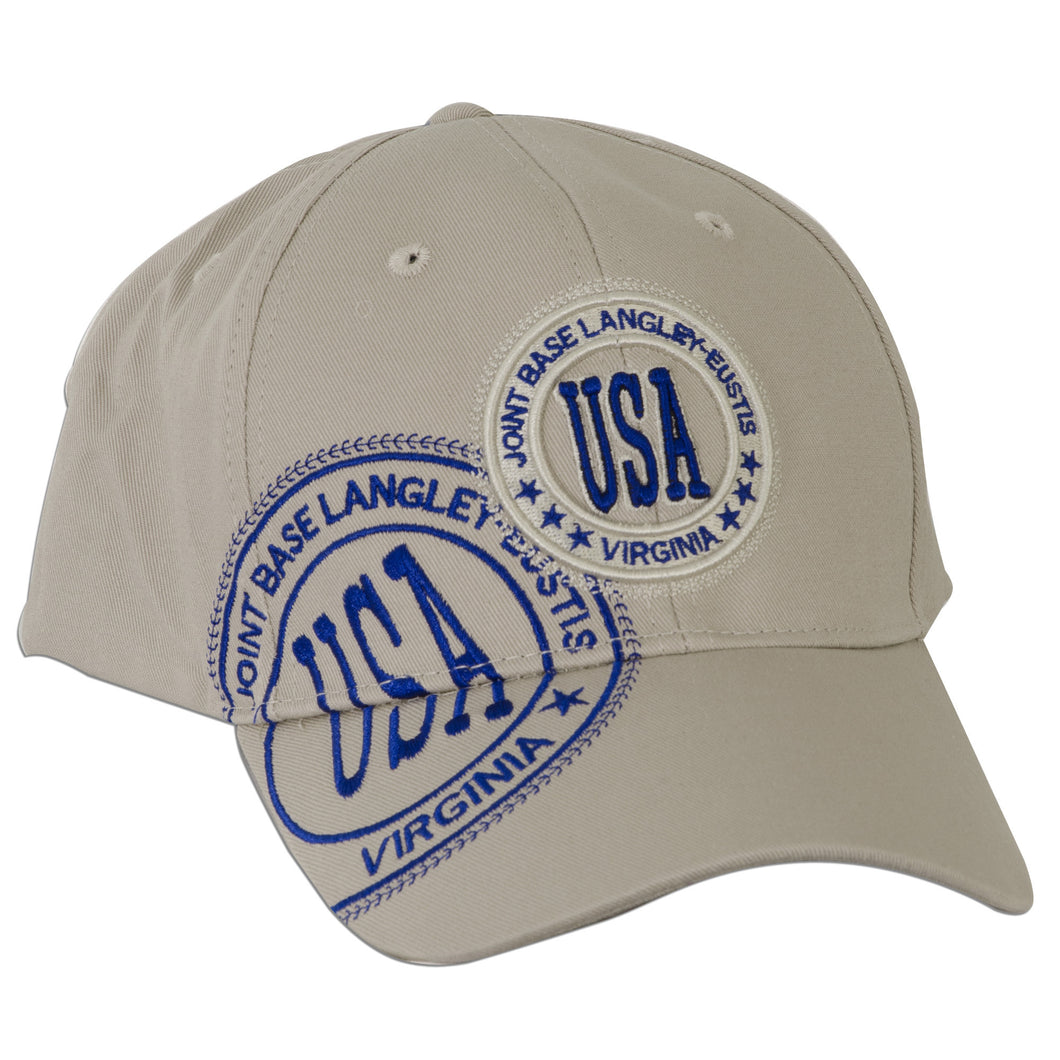 CPLG02 Cap / Langley-Eustis USA Stamp - KHAKI w/ Royal