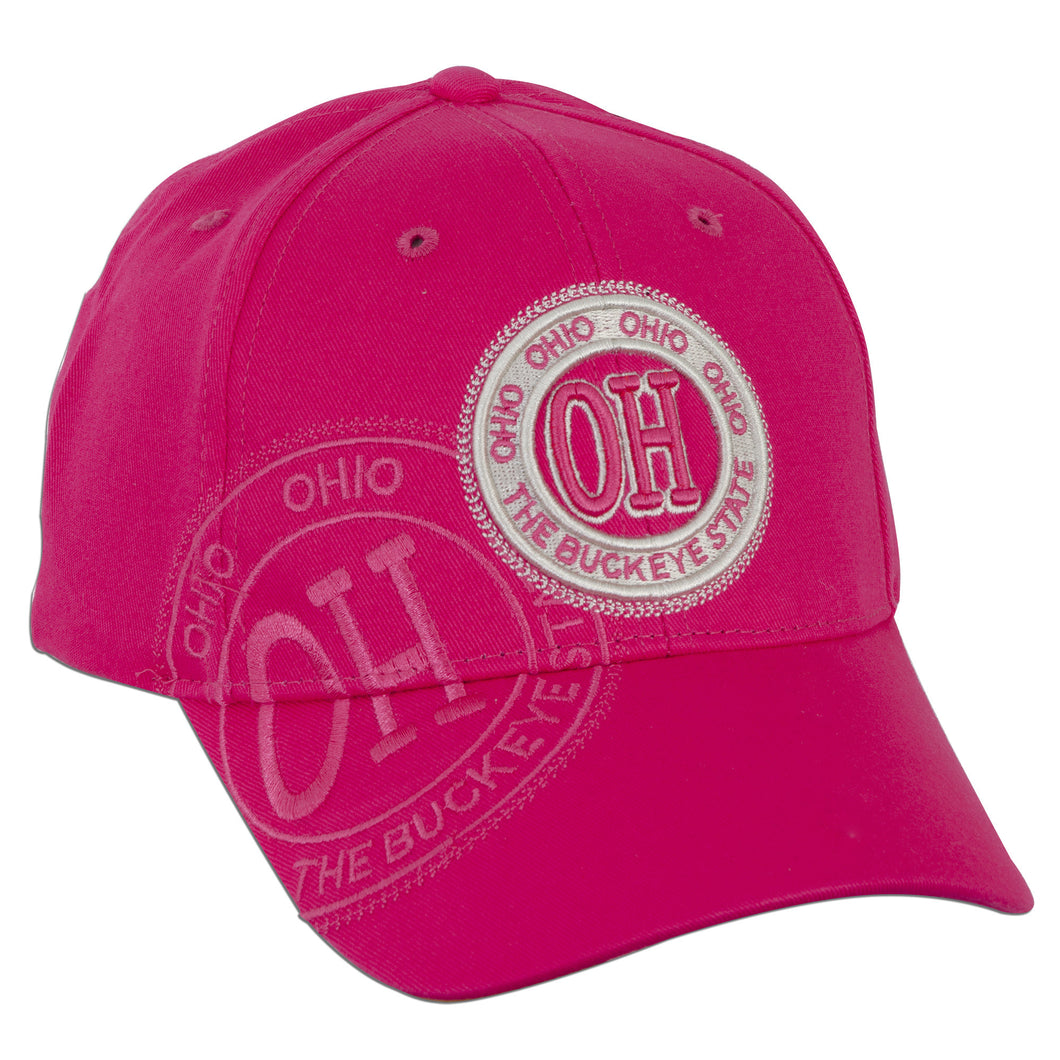 CPOH08 Baseball Cap - Ohio Stamp FUCHSIA