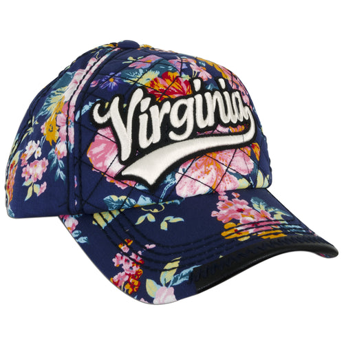 CPVA03 Cap / Virginia Flowers - Navy with Cloth Back