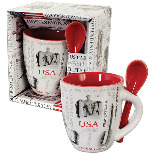 Espresso Cup with Spoon Boxed DC Scrabble