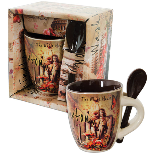 Espresso Cup with Spoon Boxed DC Retro