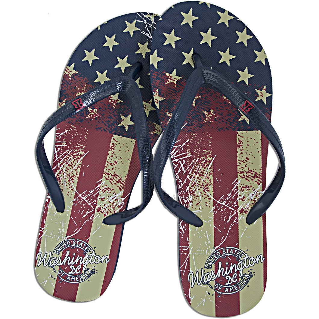Robin Ruth Flip Flops - Washington DC USA Flag