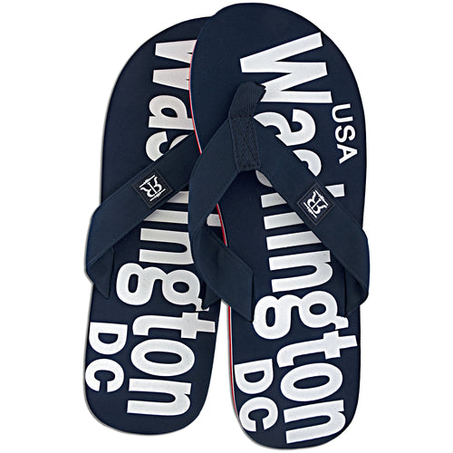 Robin Ruth Flip Flops Mens - Washington DC Navy/White/Red
