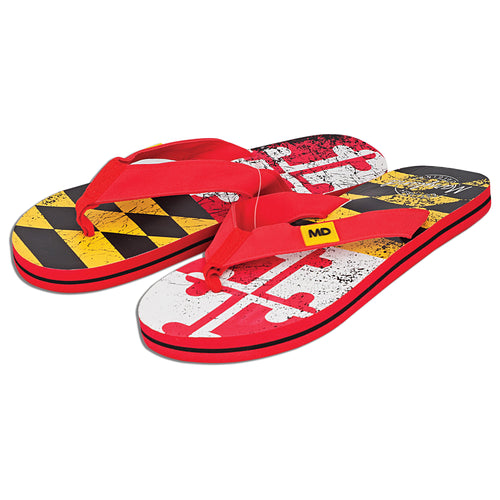 MEN'S FLIP FLOPS MARYLAND FLAG