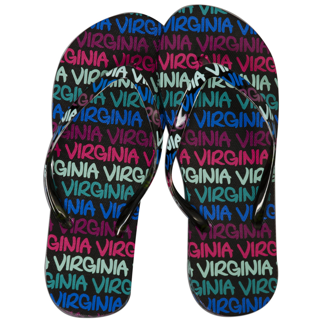 FLIP FLOPS VIRGINIA BLACK BLUE PURPLE