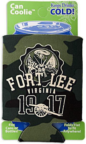 FMFLE1 Foam Can Cooler Green Camo Fort Lee