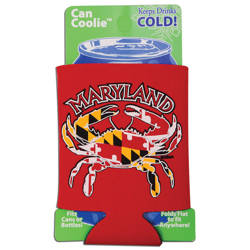 FMMD2 Foam Cooler RED Maryland Crab Flag