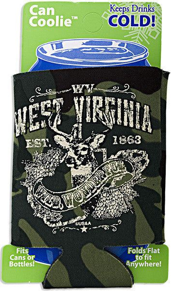 FMWV1 Foam Can Cooler Camo West Virginia Deer