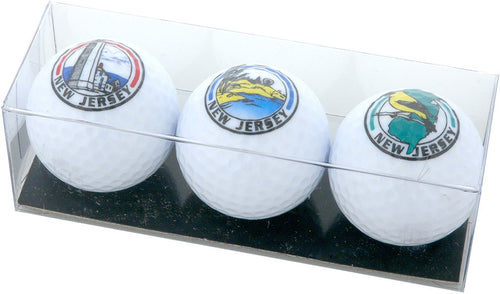 Golf Balls Boxed 3-Pack NJ Lighthouse Beach Map