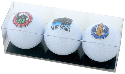 Golf Balls 3-Pack NY Statue Empire Bridge