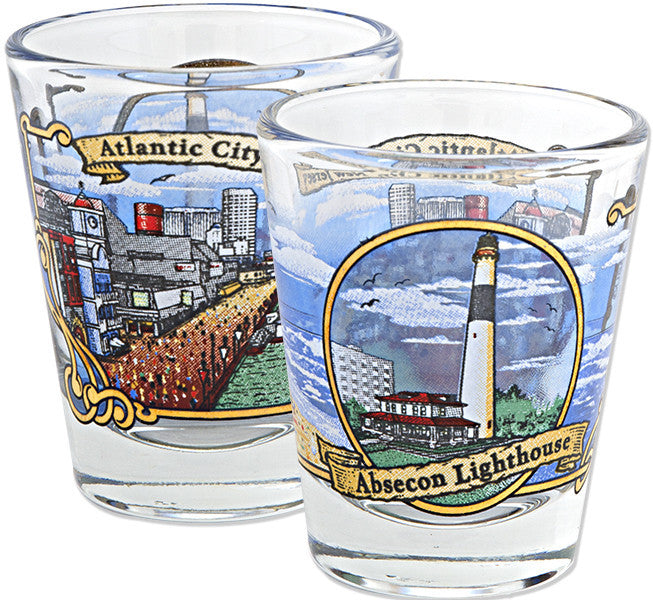 Shot Glass Atlantic City Panorama