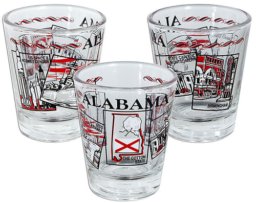 Shot Glass 5-Scenes Alabama