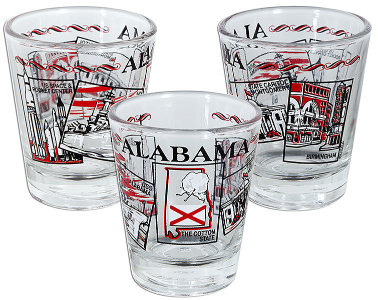 Shot Glass 5-Scenes Alabama