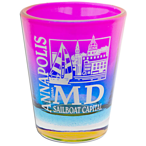 Shot Glass Rainbow Annapolis MD Sailboat Capital