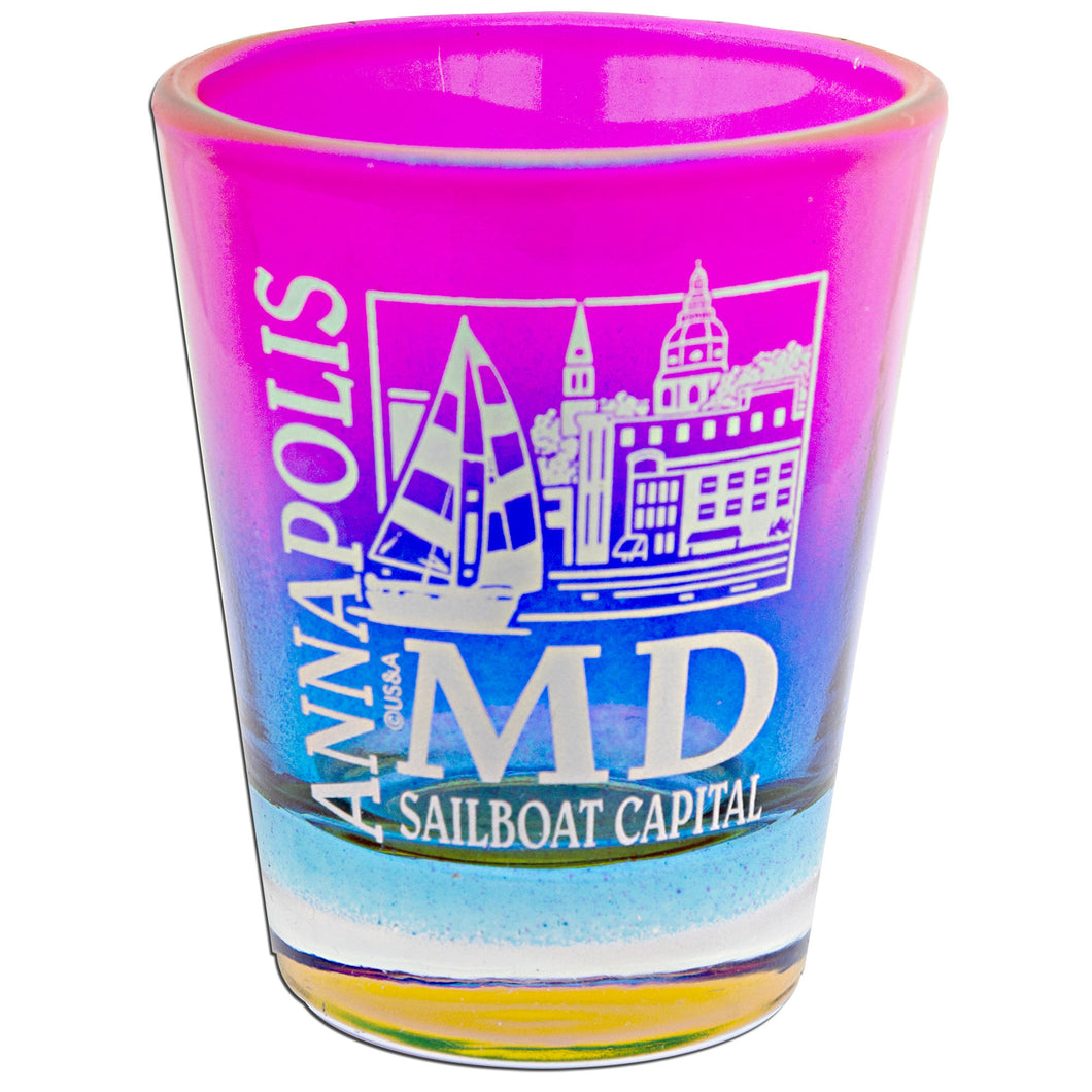 Shot Glass Rainbow Annapolis MD Sailboat Capital