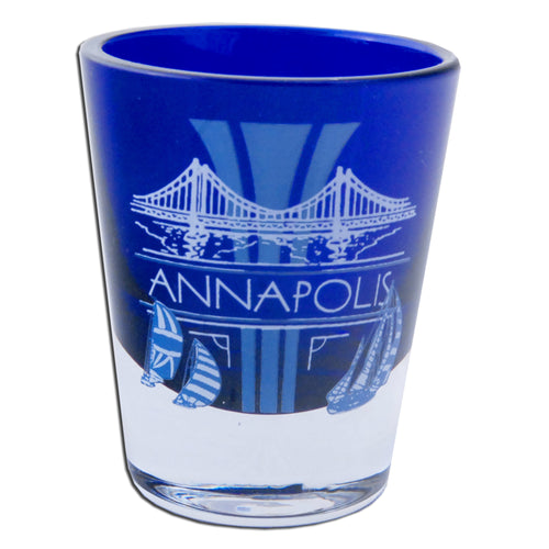 Shot Glass Cobalt Annapolis