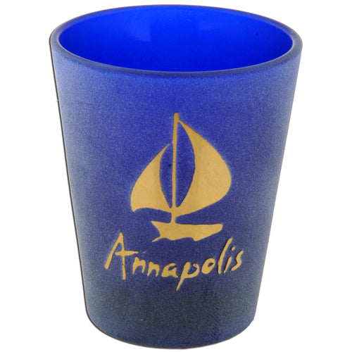 Shot Glass Cobalt Laser Cut Annapolis