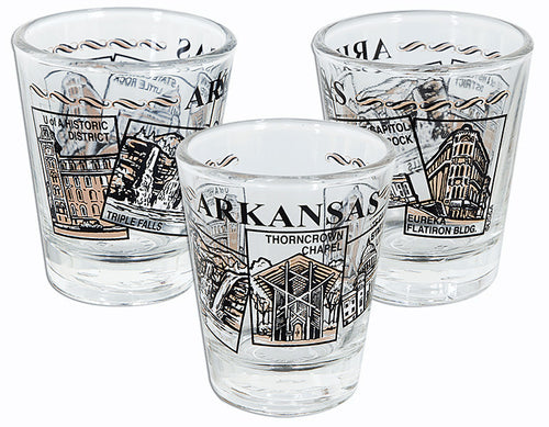 Shot Glass 5-Scenes Arkansas