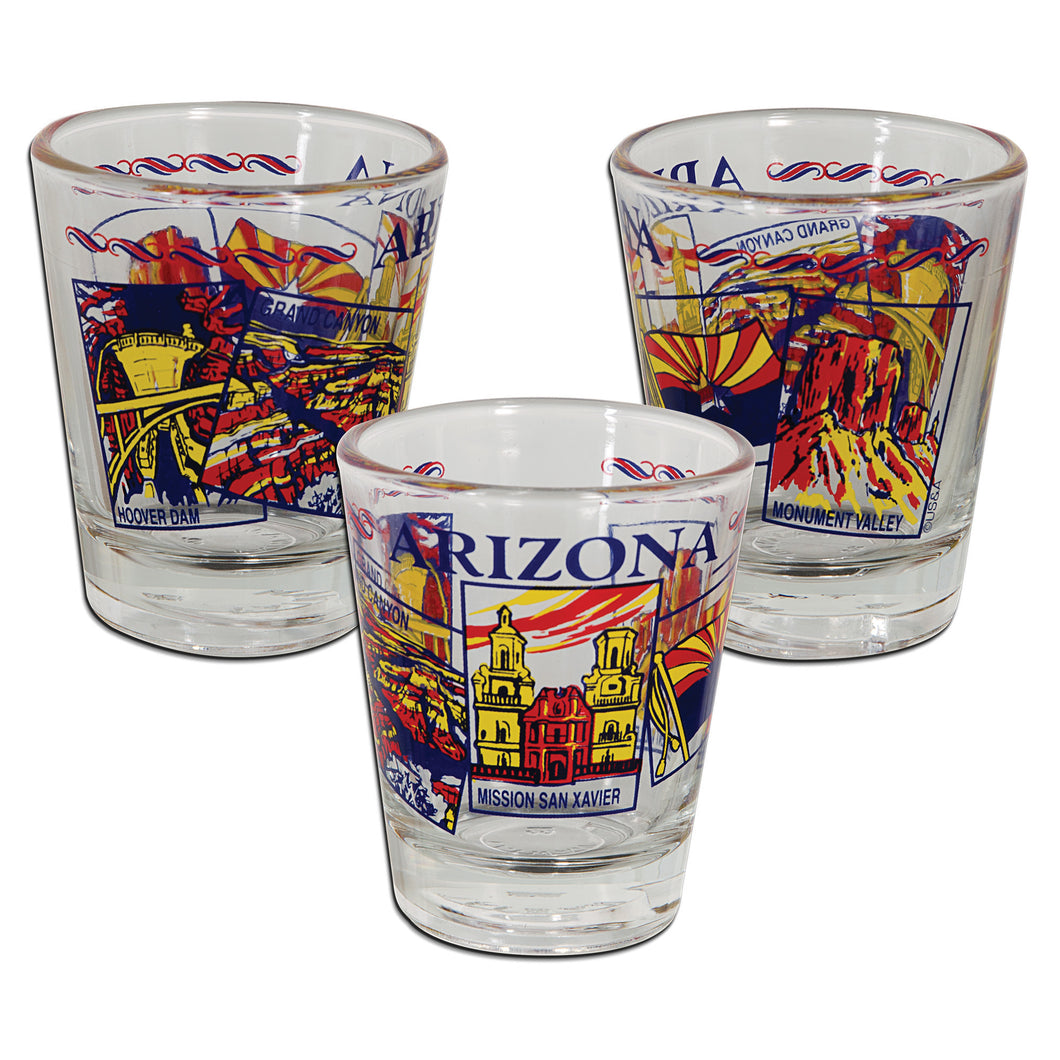 Shot Glass 5-Scenes Arizona
