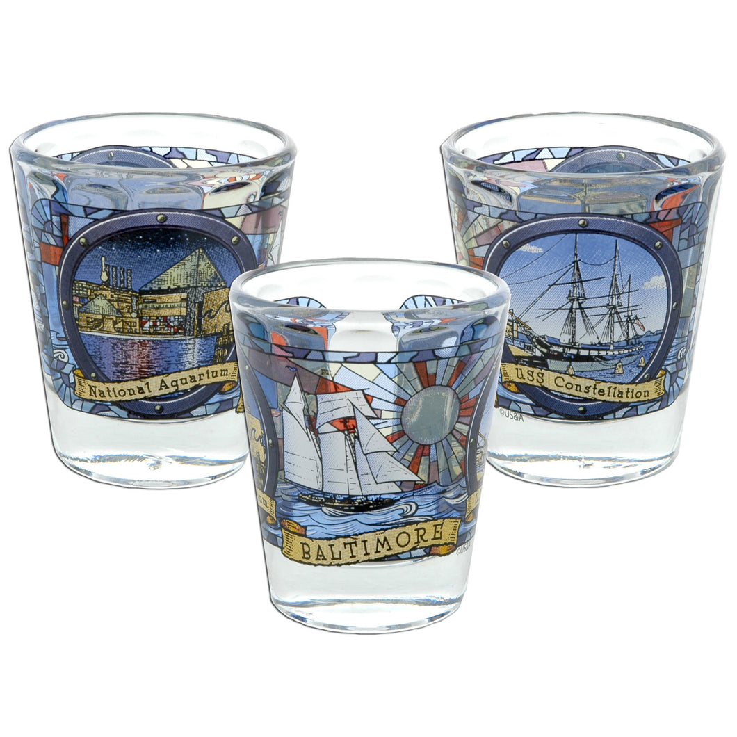 Shot Glass Optic Baltimore Stained Glass