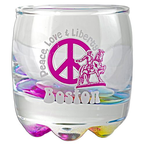 Shot Glass Round Tie Dye Boston