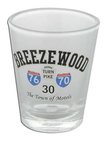 Shot Glass Clear Breezewood Interstate